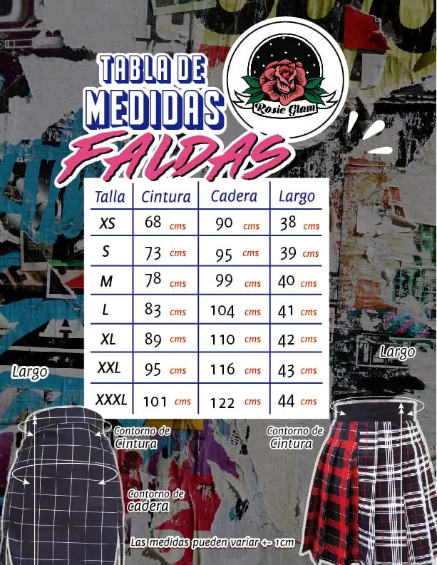 FALDA PLISADA AZUL  ROSIEGLAM