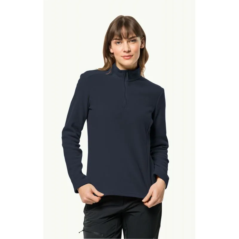 Forro polar con media cremallera JACK WOLSKINS TAUNUS HZ (Graphite), mujer