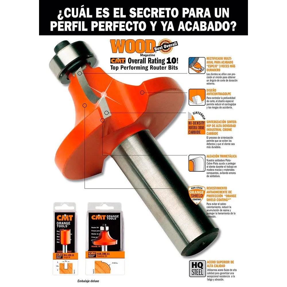 Fresa para envases madera HM S:12 D:31.7x16 951.502.11 CMT
