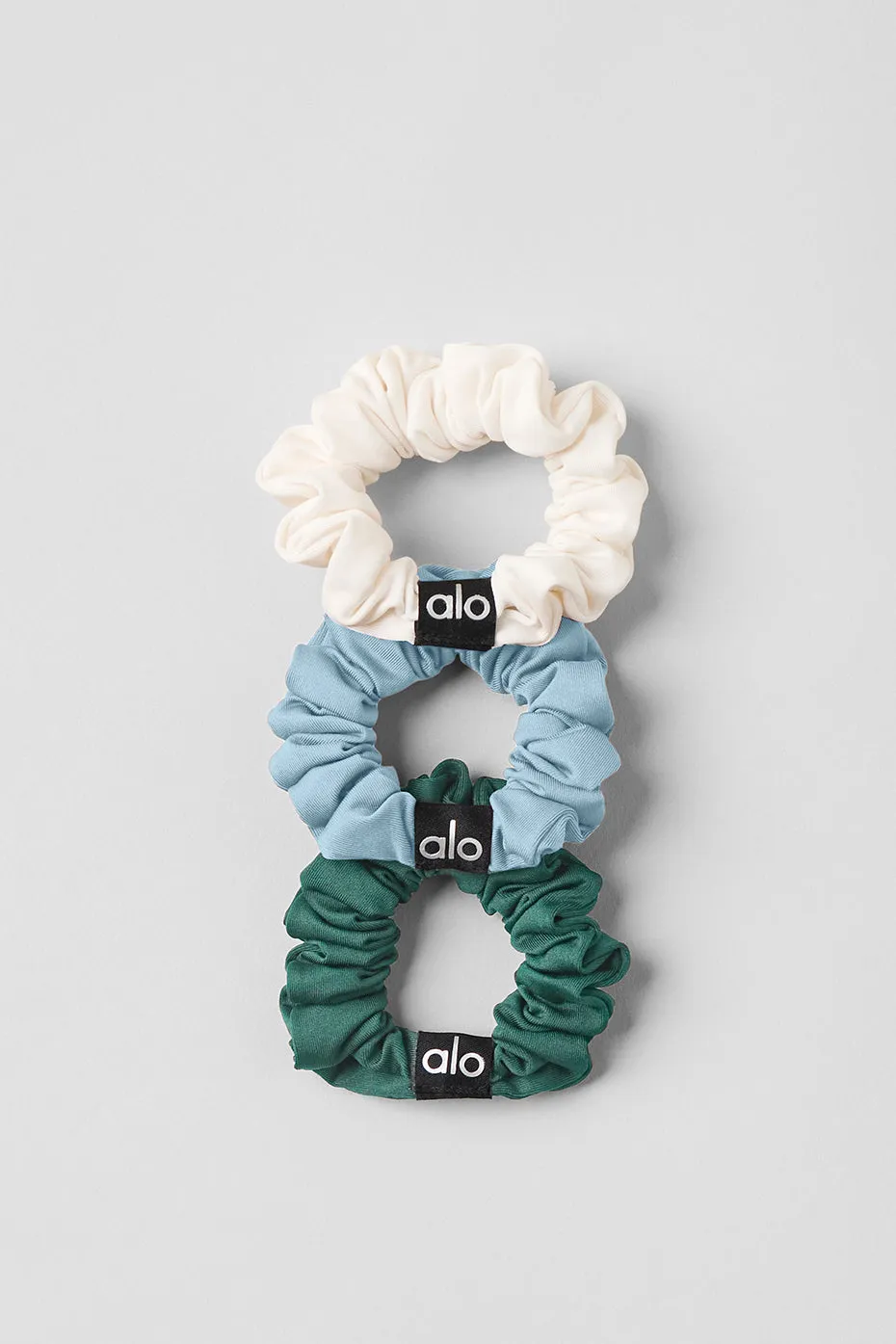 FRESH MINI SCRUNCHIE 3PACK  CELESTIAL BLUE/WINTER IVY/IVORY