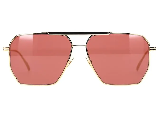 Gafas de sol Bottega Veneta BV1012S en metal dorado 