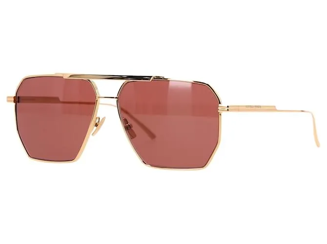 Gafas de sol Bottega Veneta BV1012S en metal dorado 