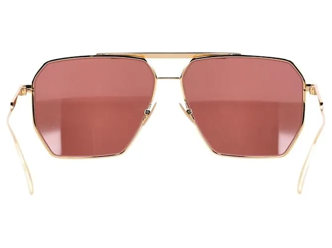 Gafas de sol Bottega Veneta BV1012S en metal dorado 