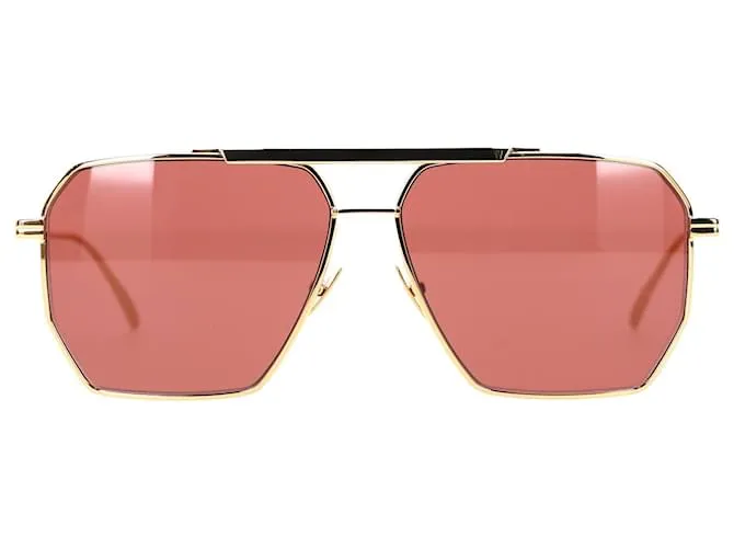 Gafas de sol Bottega Veneta BV1012S en metal dorado 
