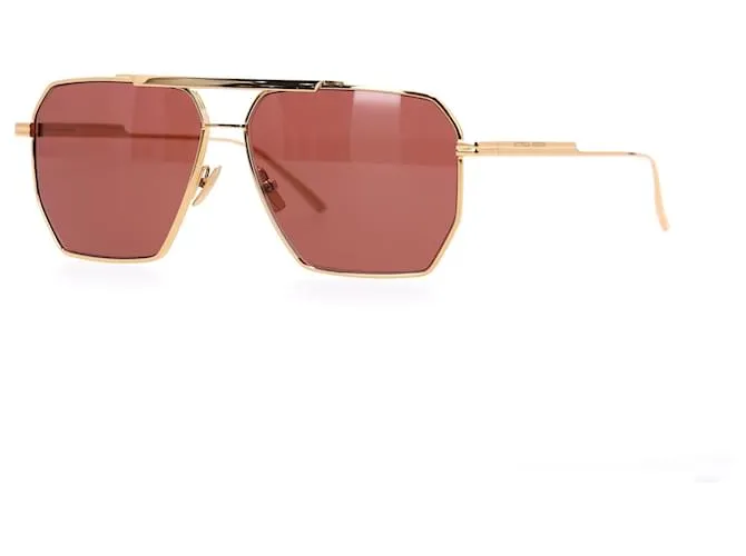 Gafas de sol Bottega Veneta BV1012S en metal dorado 