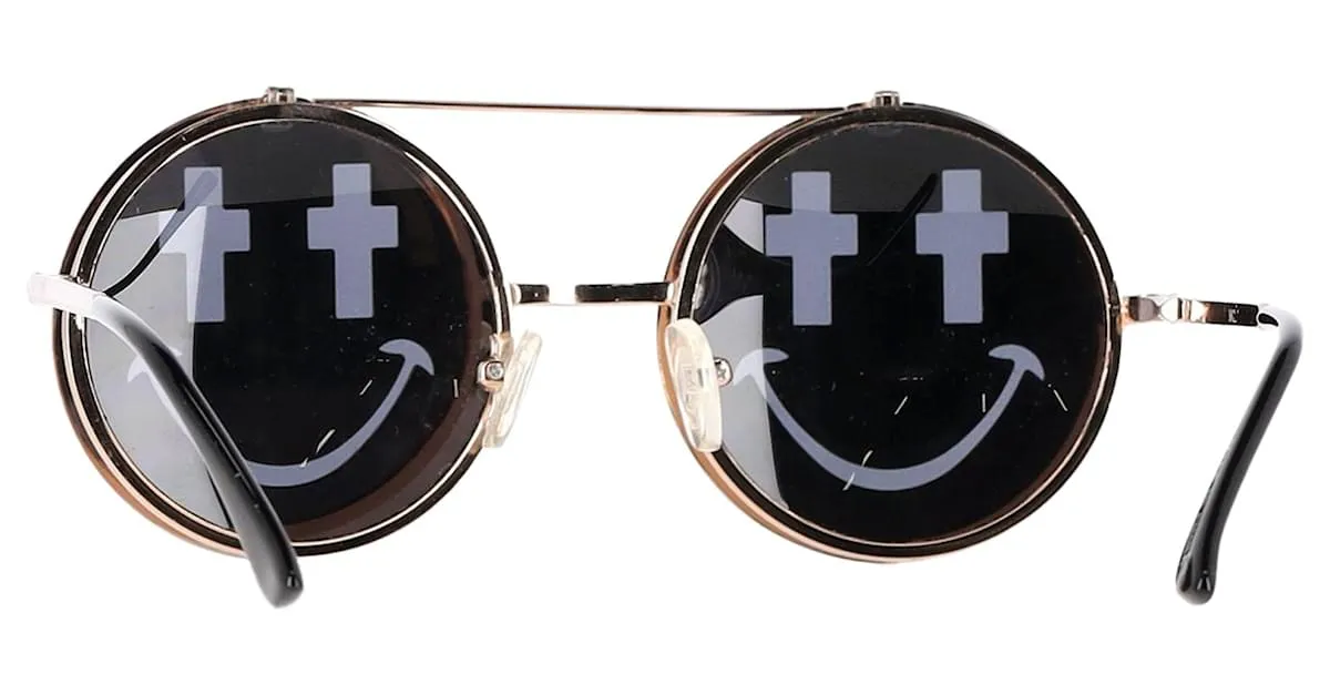Gafas de sol redondas Smiley Linda Farrow en metal dorado Metálico 