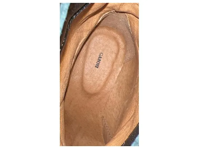 GANNI Meg negro 50 Botines de cuero 