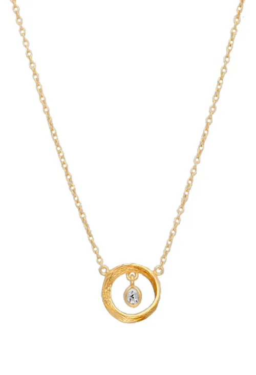 Gargantilla plata chapada con diamante diseño Jorge Revilla