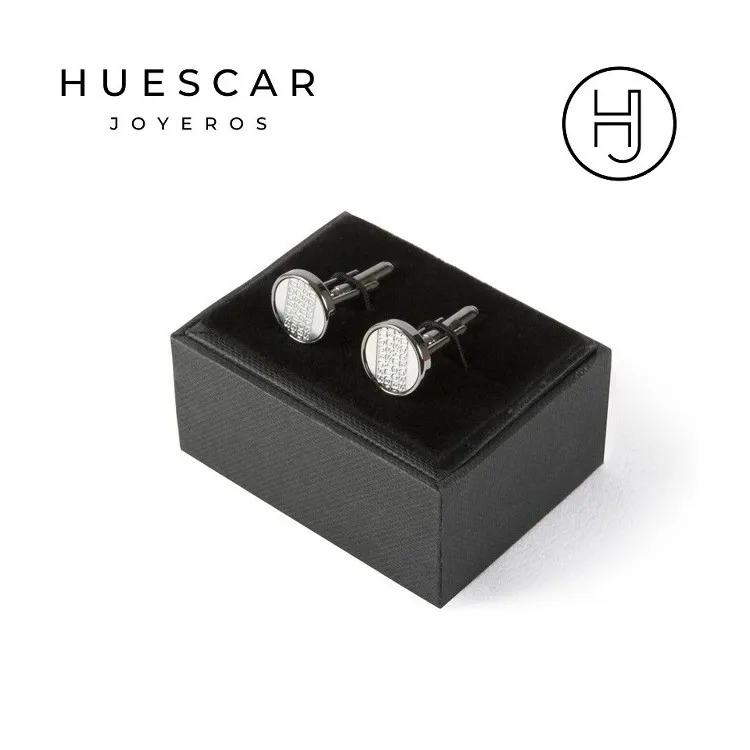 Gemelos personalizados con símbolos, emblemas o  logos en relieve plata de ley