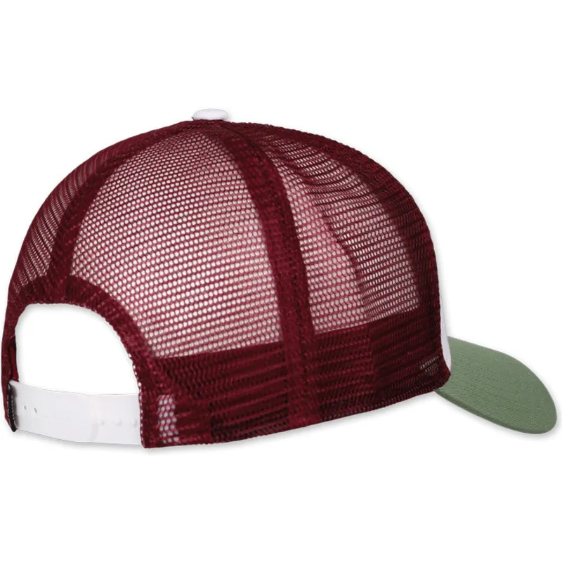 Gorra trucker blanca, roja y verde Lazy Mermaid HFT de Djinns