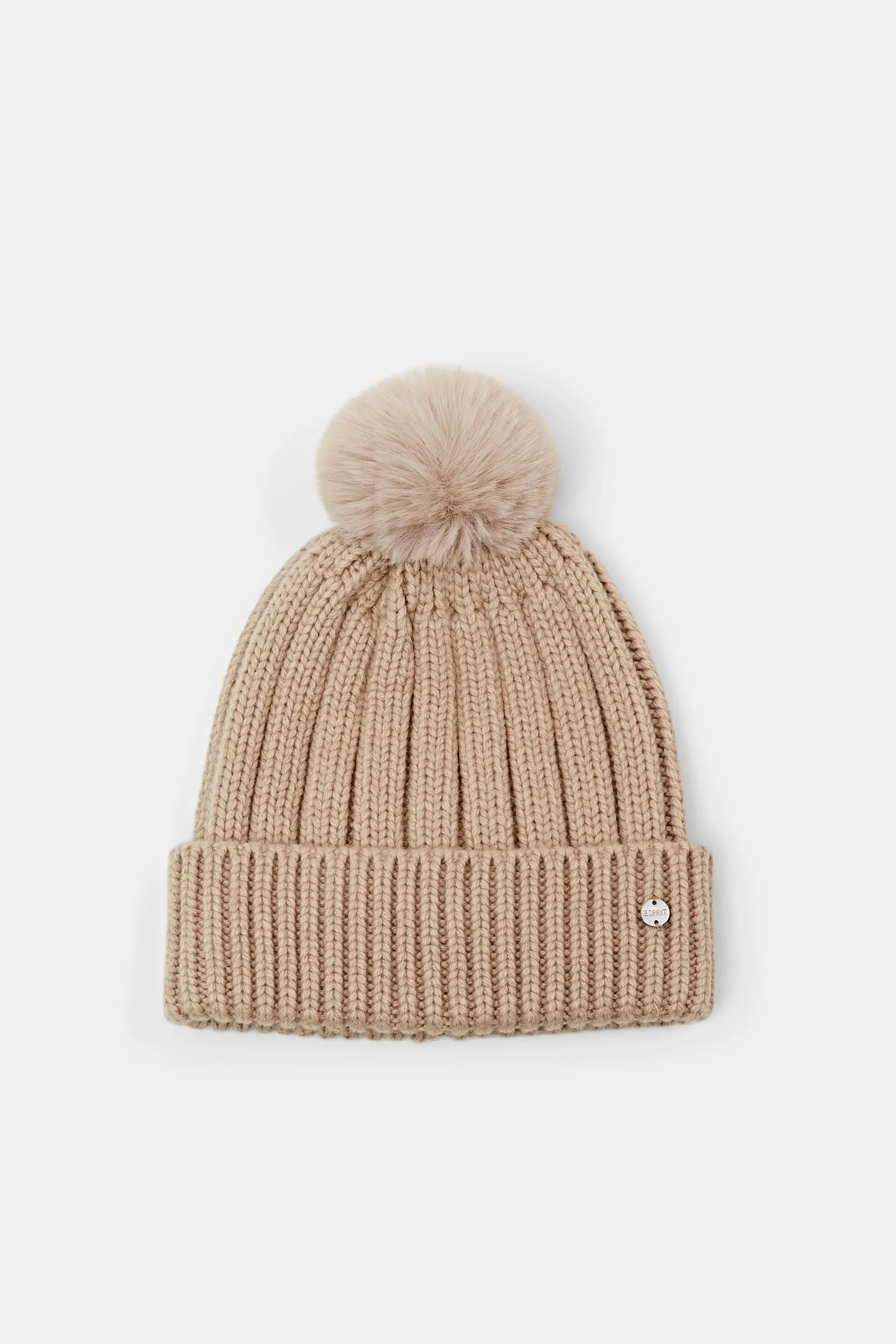 Gorro de punto acanalado, mezcla de lana
