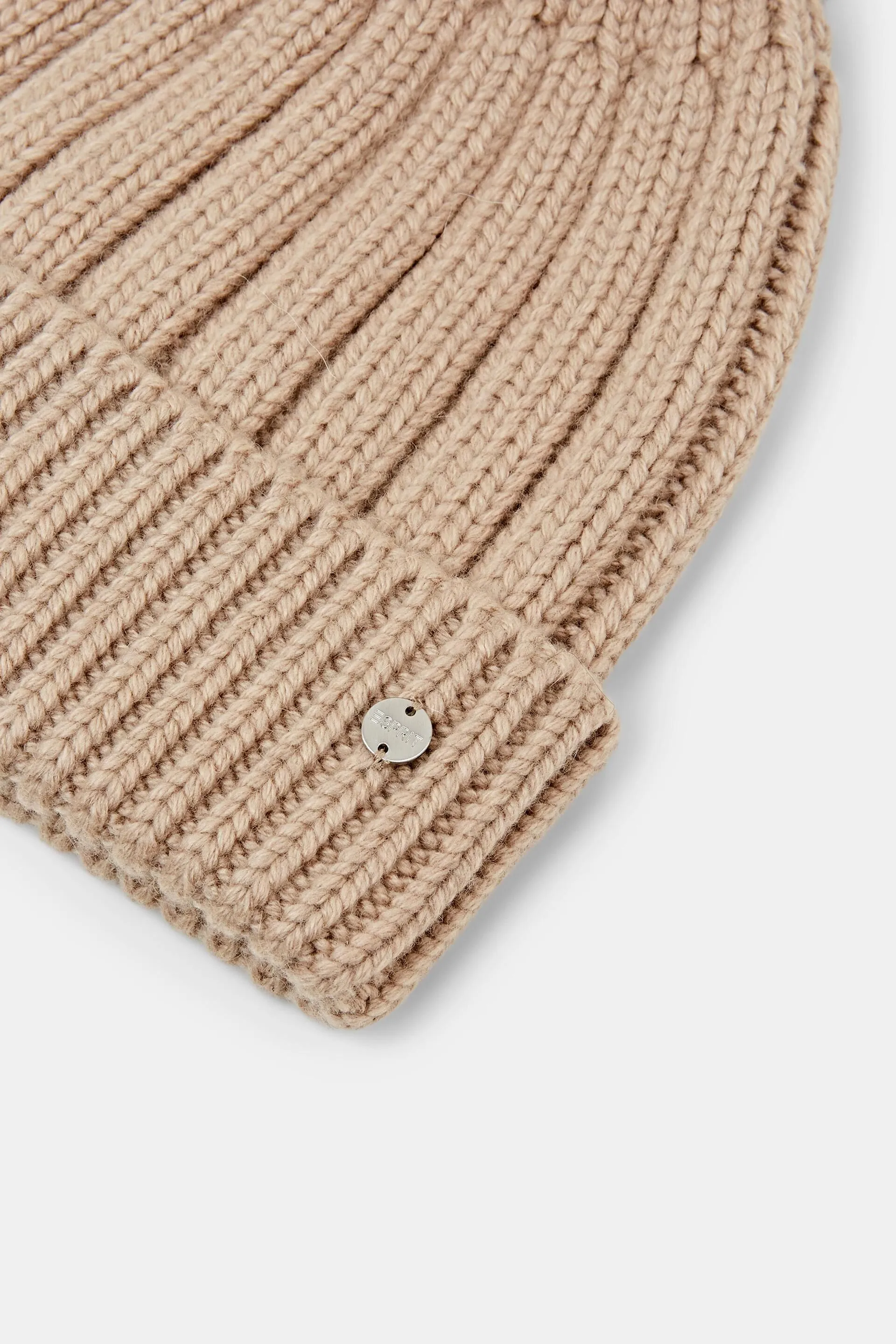 Gorro de punto acanalado, mezcla de lana