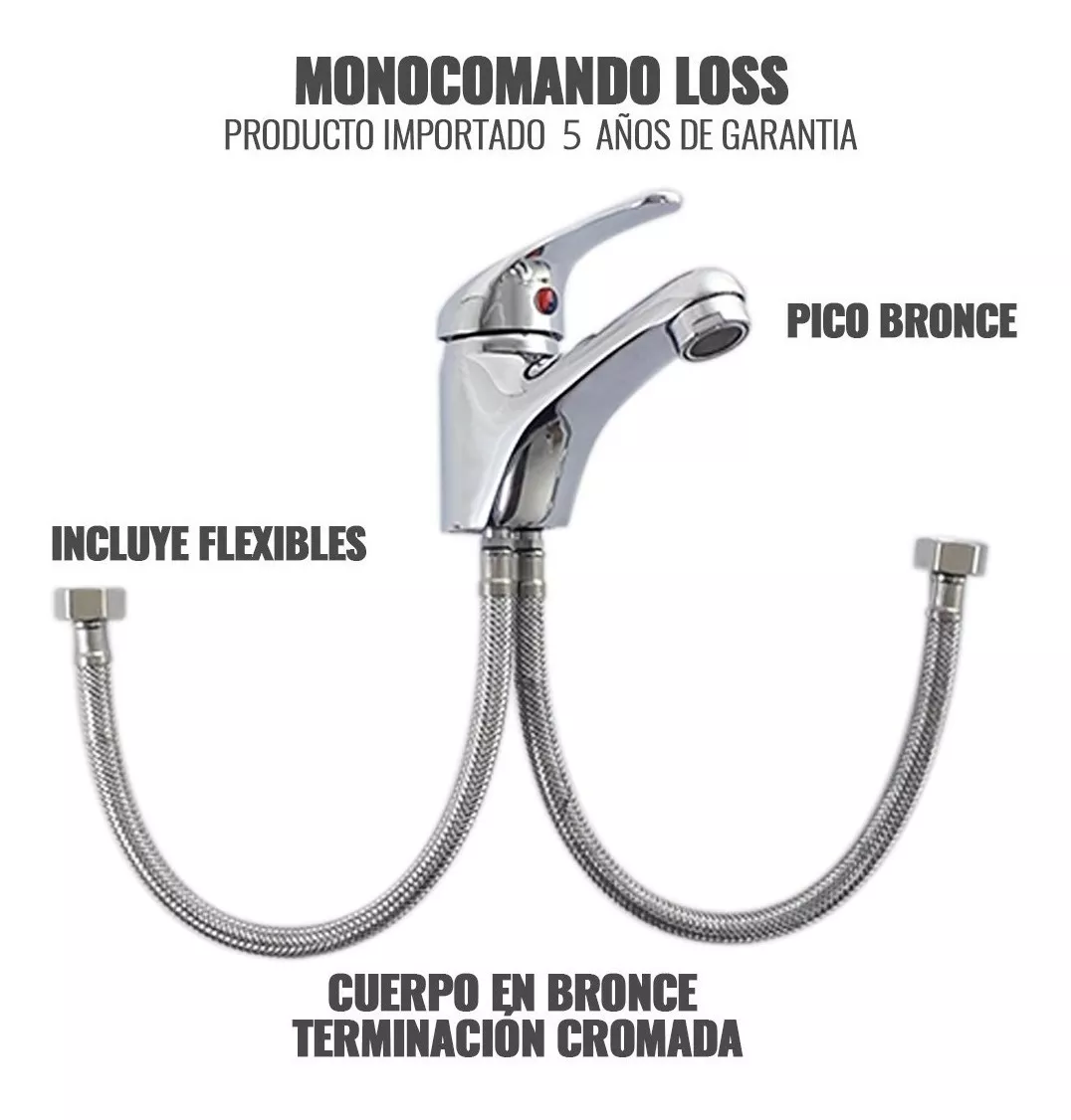 Griferia Lavatorio Monocomando Canilla Para Baño