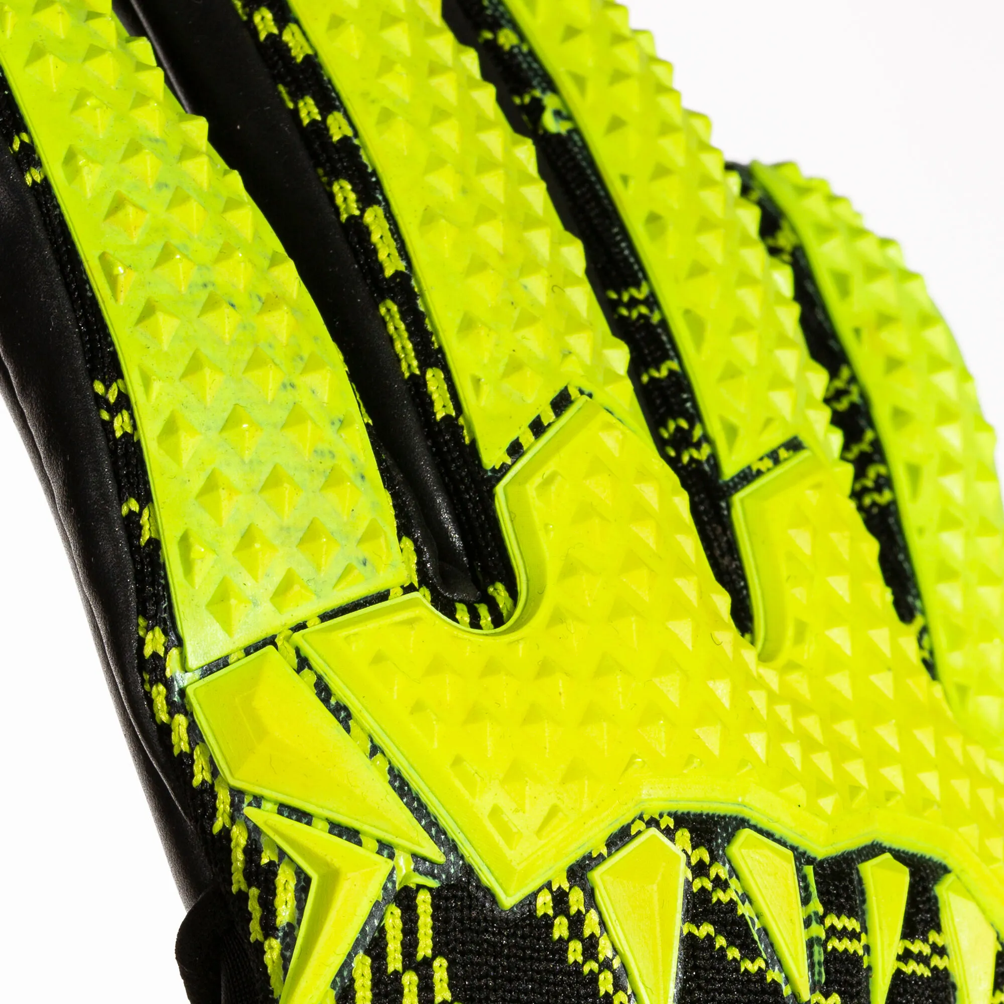 Guantes portero fútbol Area 360 negro amarillo flúor