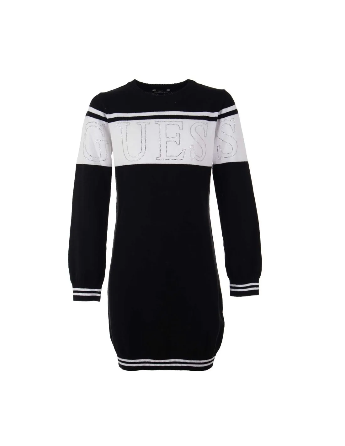 GUESS  VESTIDO NEGRO Y BLANCO J4YK04Z3GW0 NIñA
