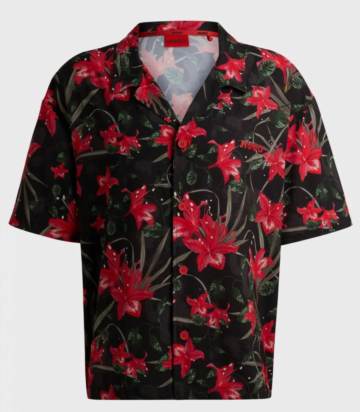 HUGO BOSS  CAMISA PARA HOMBRE ESTAMPADA  BEACH SHIRT RELAXED