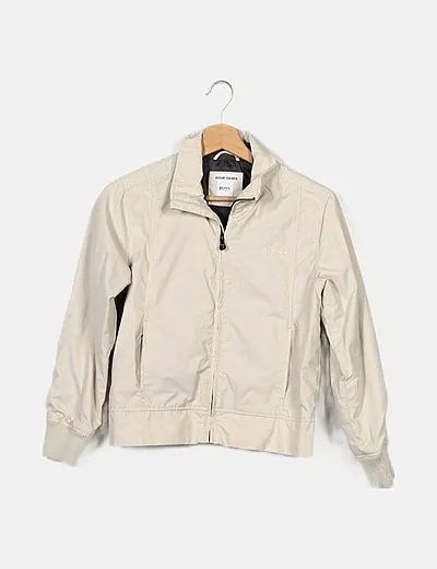 Hugo Boss Cazadora beige cremallera