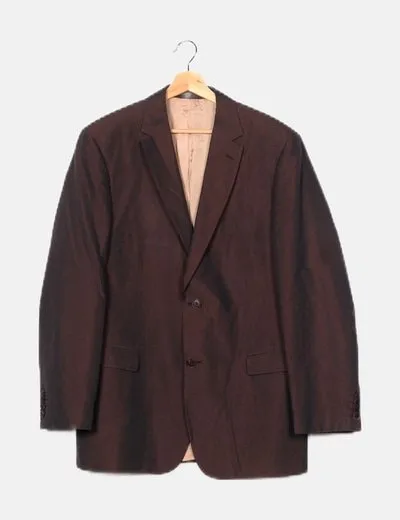 Hugo Boss Conjunto blazer y pantalón marrón traje