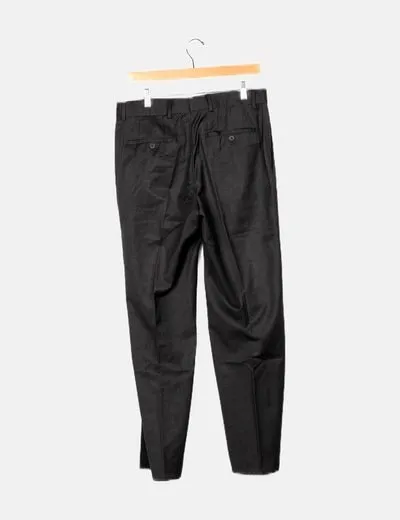 Hugo Boss Pantalón recto gris oscuro traje