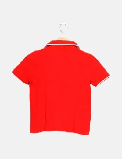 Hugo Boss Polo rojo detalle logo