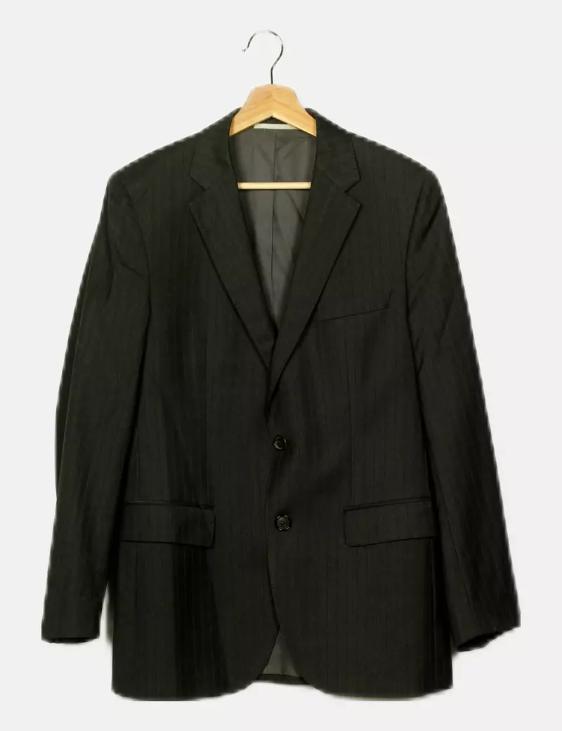 Hugo Boss Traje negro rayas