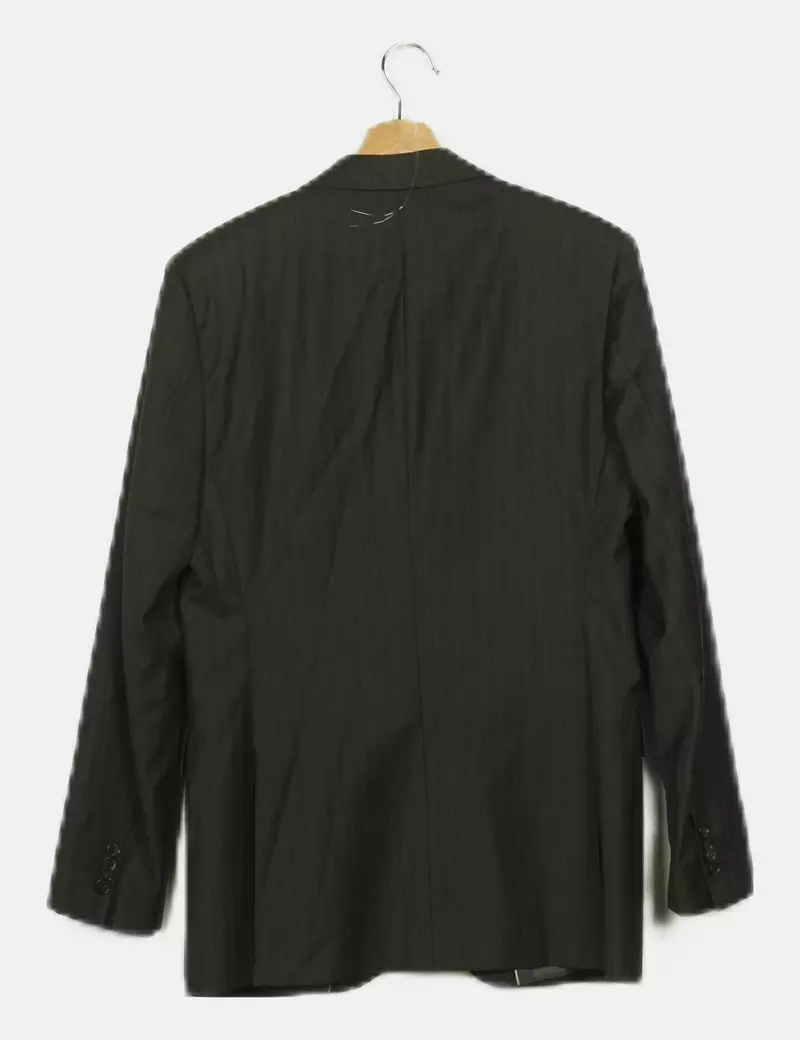 Hugo Boss Traje negro rayas