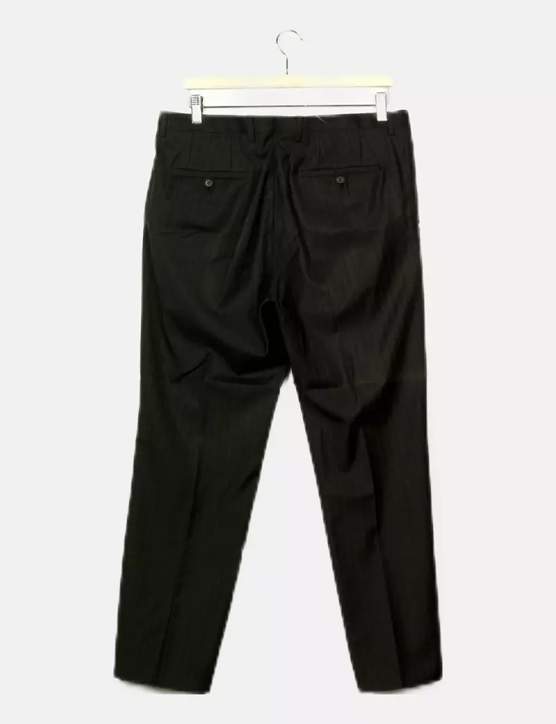 Hugo Boss Traje negro rayas