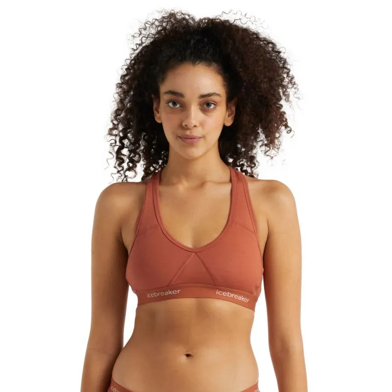 ICEBREAKER Sprite Racerback Bra (Clay) Mujer