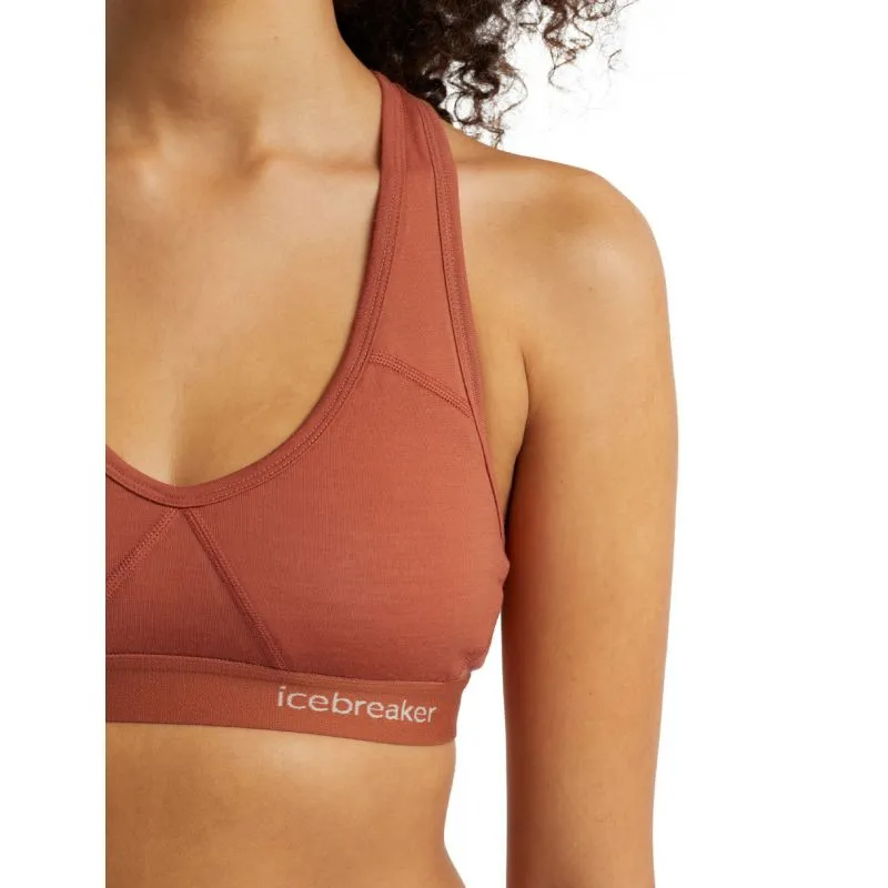 ICEBREAKER Sprite Racerback Bra (Clay) Mujer