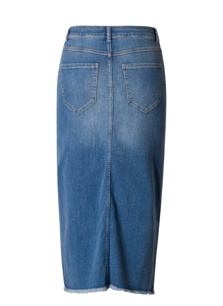 Ivy Beau Dames Jeansrok Lang 4001279 Kiran
