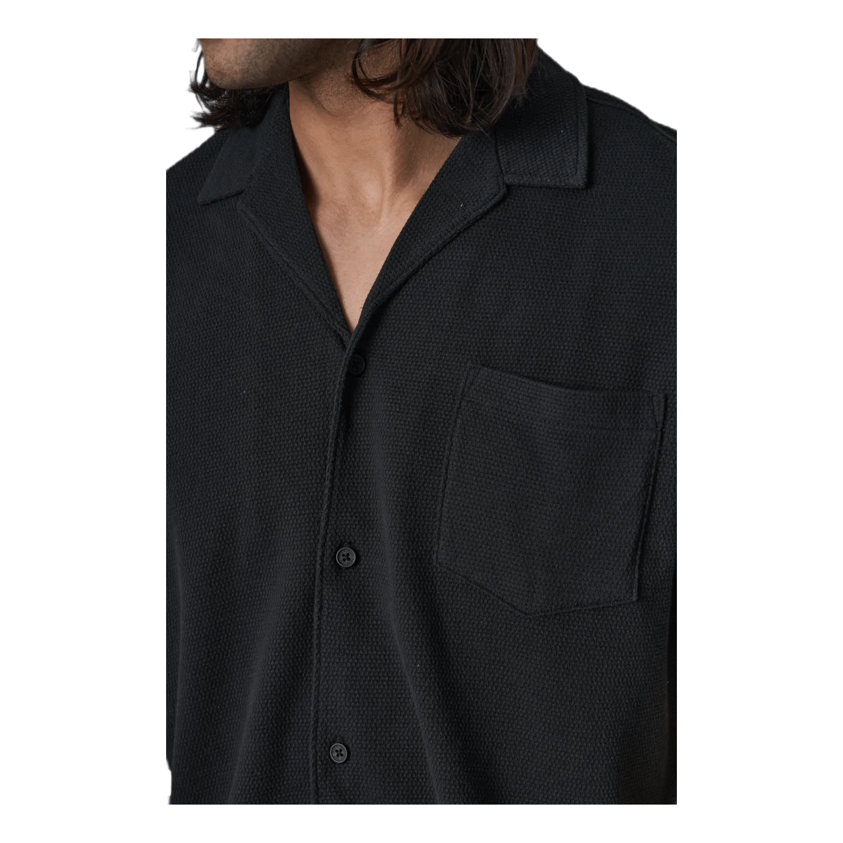 Jack & Jones Findus Resort Shirt Ss One Pocket Black