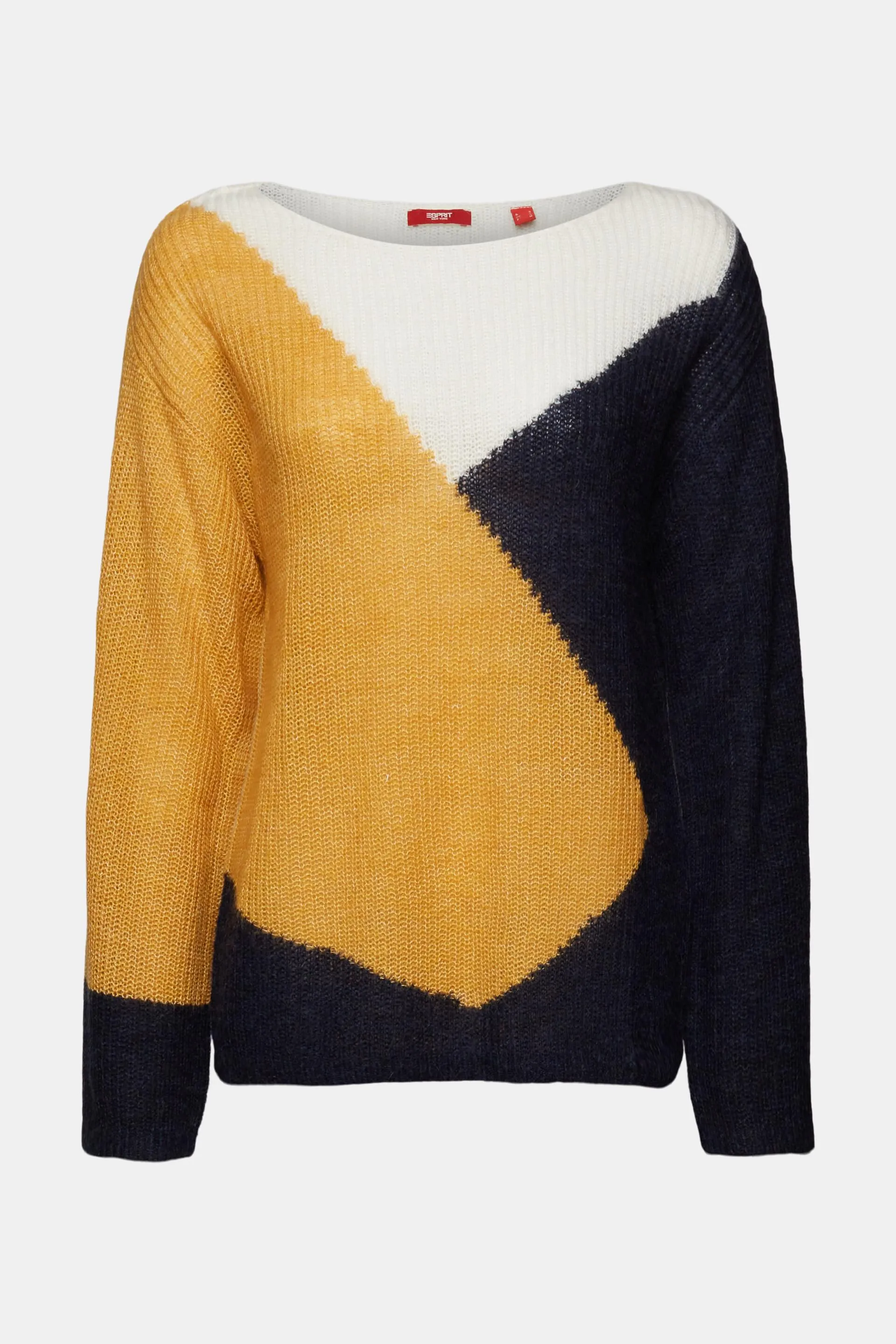 Jersey con bloques de color, mezcla de lana