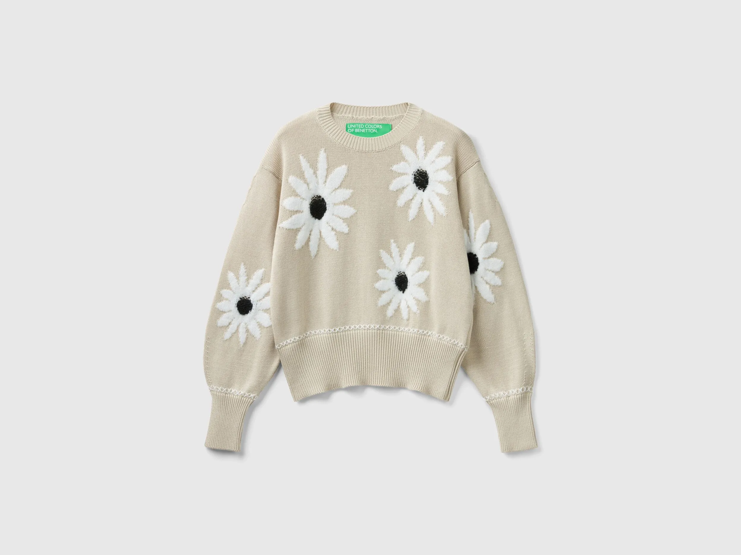 Jersey con grabados de flores