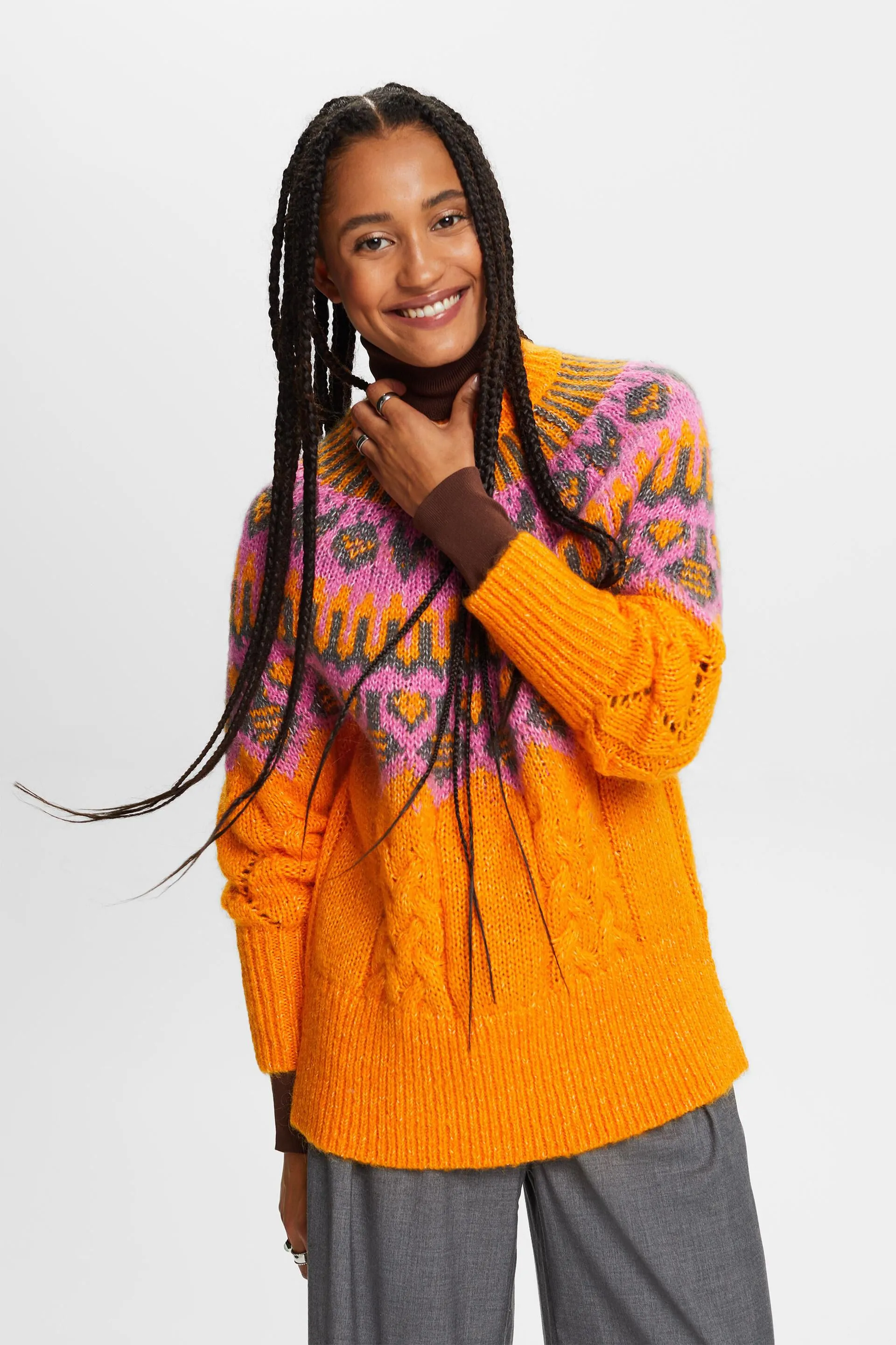Jersey de estilo Fair Isle en mezcla de lana