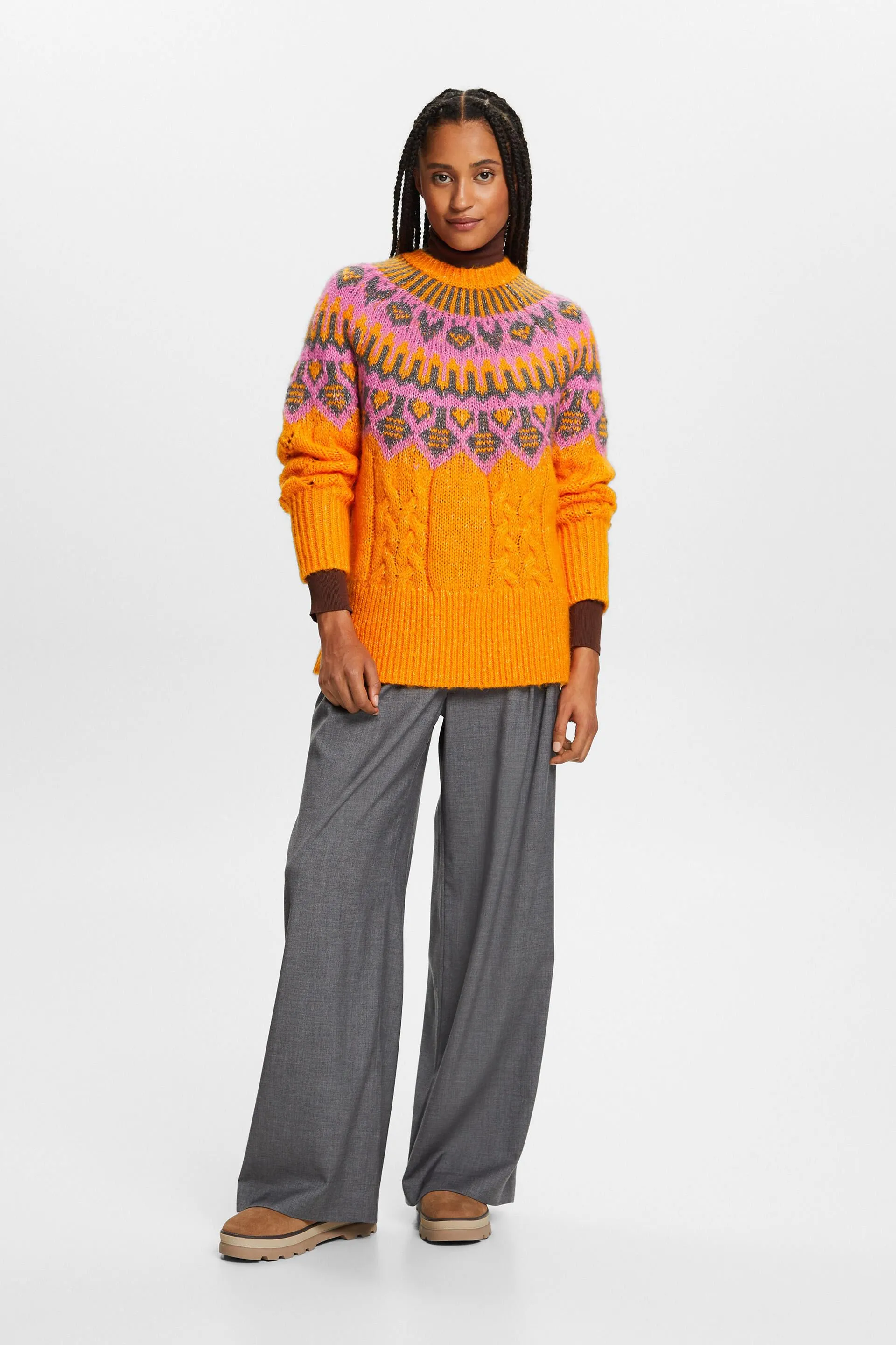 Jersey de estilo Fair Isle en mezcla de lana