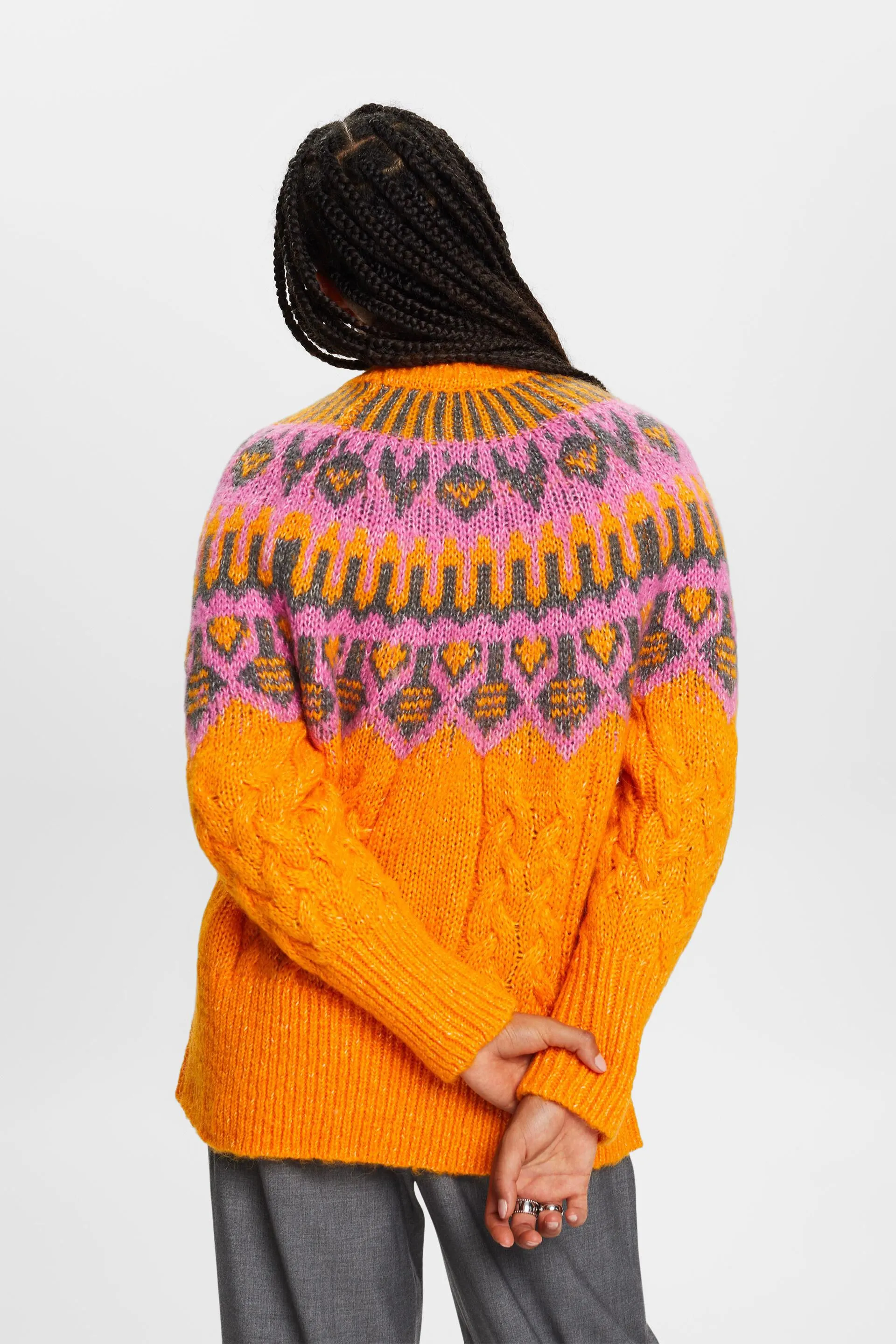 Jersey de estilo Fair Isle en mezcla de lana