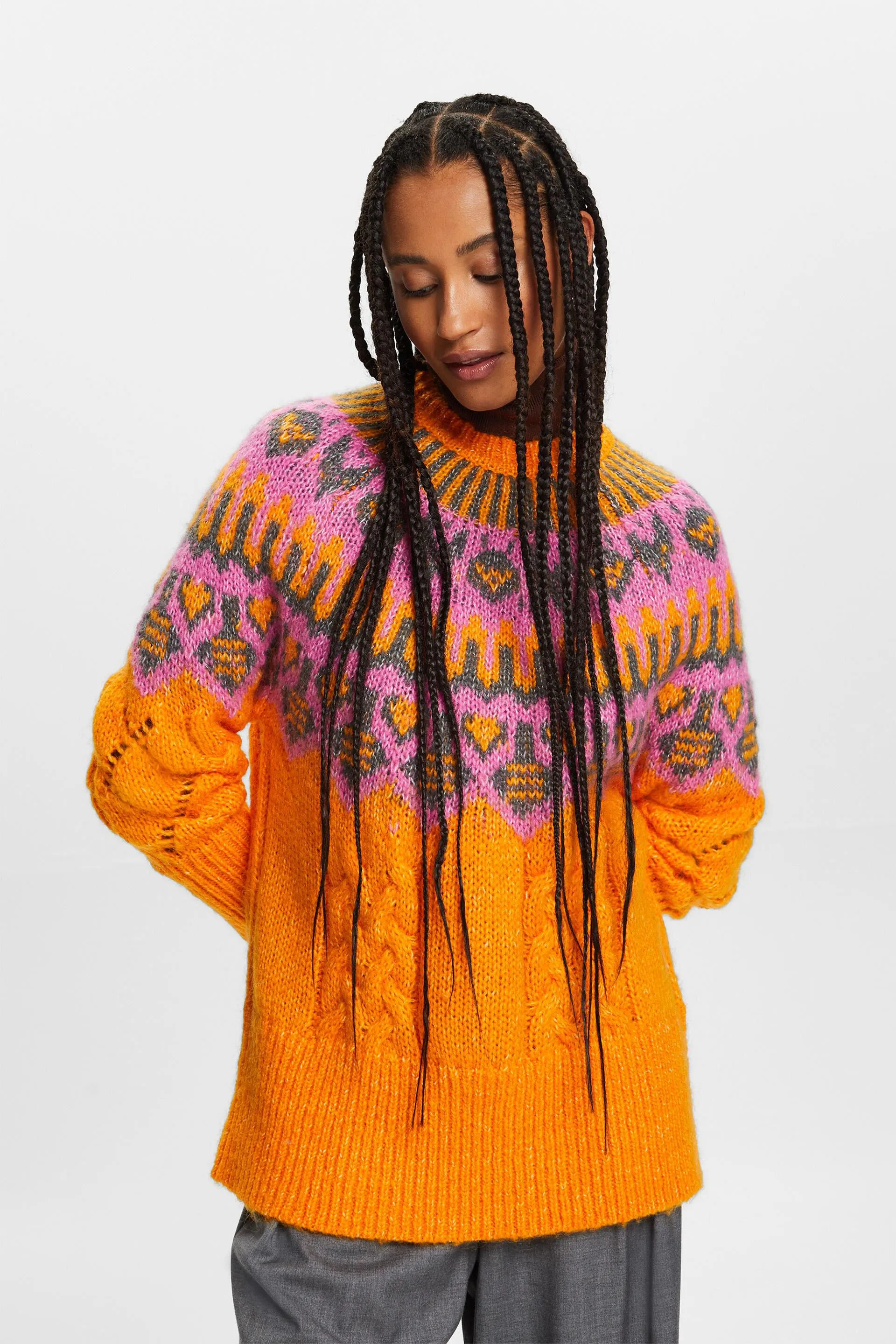 Jersey de estilo Fair Isle en mezcla de lana