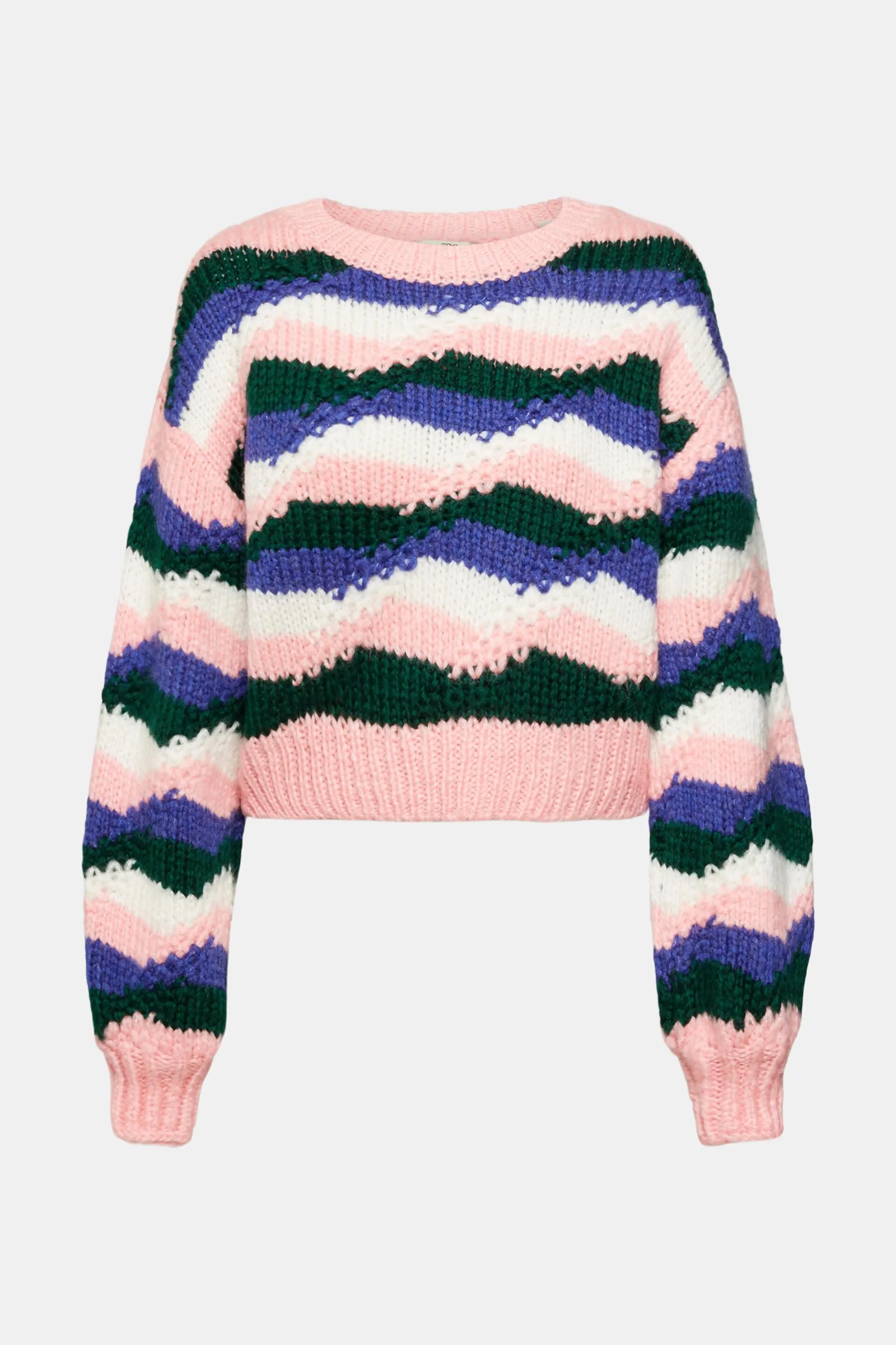 Jersey de mezcla de lana gruesa y multicolor