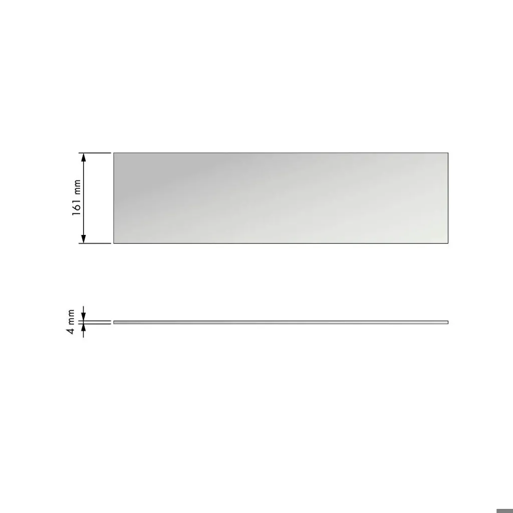 Jgo. de vidrios frontal y trasera para laterales Línea CHIC h=175 mm