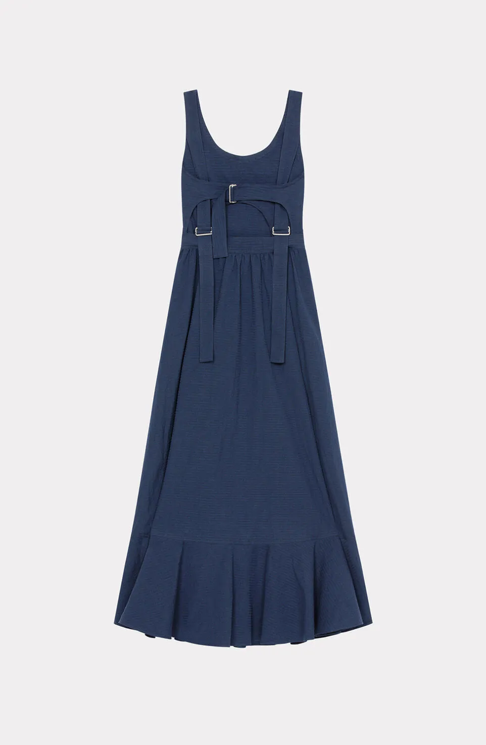 Kenzo Long Frilled Dress Midnight Blue