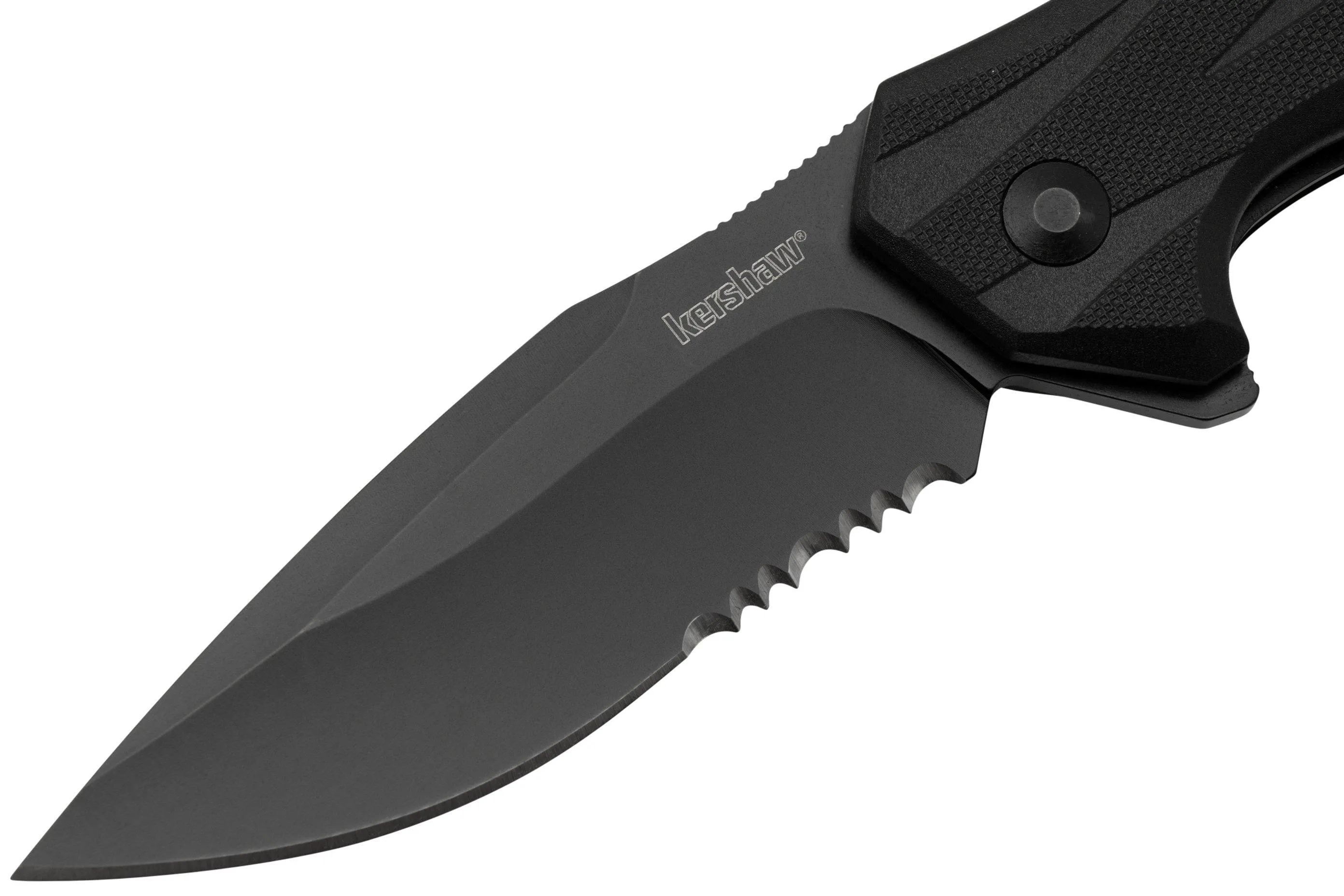 Kershaw Lateral Black Serrated 1645 Assisted Black FRN navaja