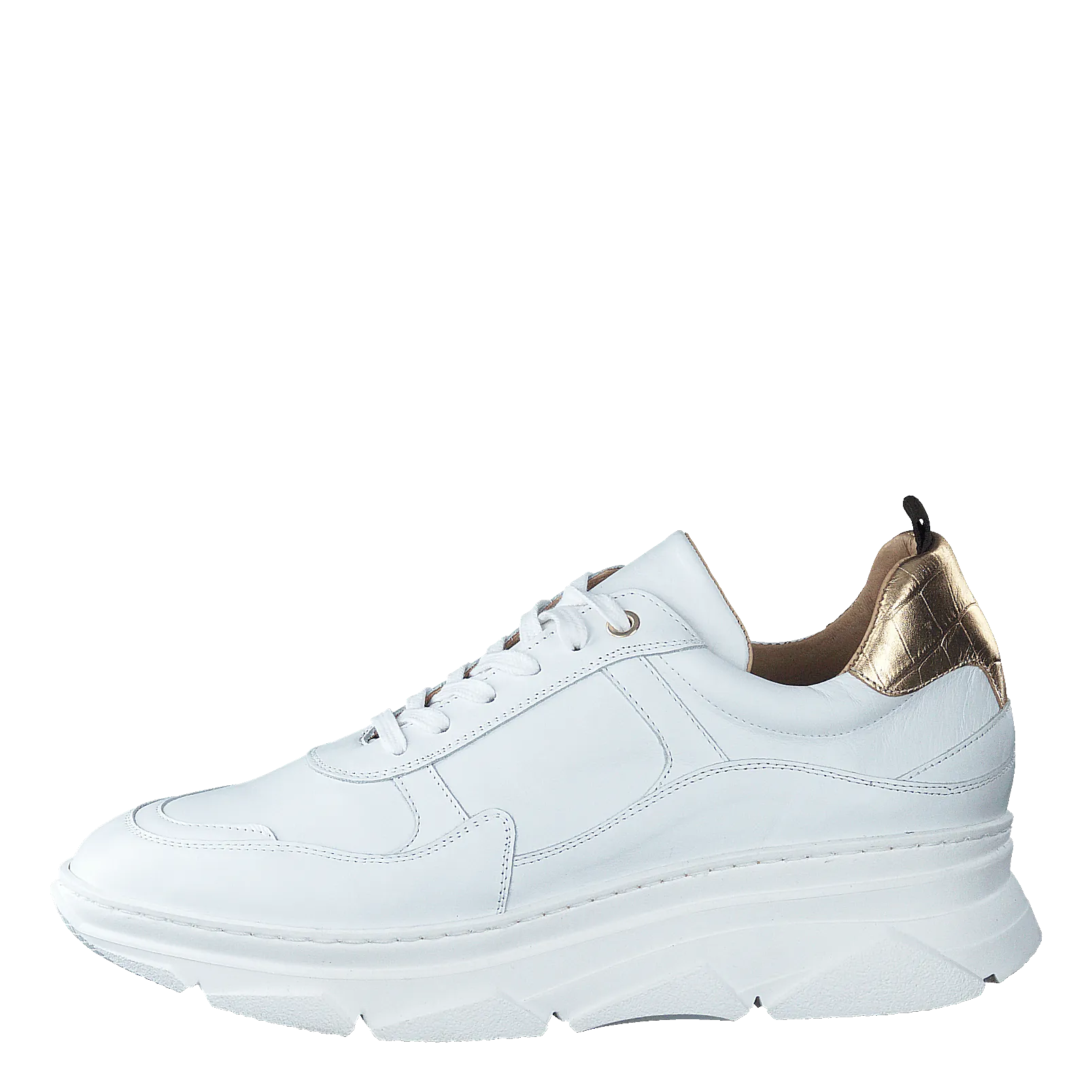 KMB zapatos Quingo Bco White + Croc Gold