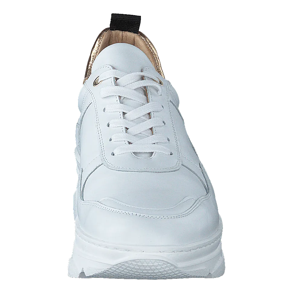 KMB zapatos Quingo Bco White + Croc Gold