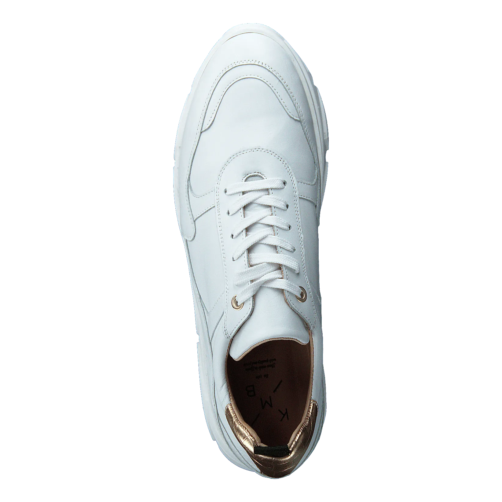 KMB zapatos Quingo Bco White + Croc Gold
