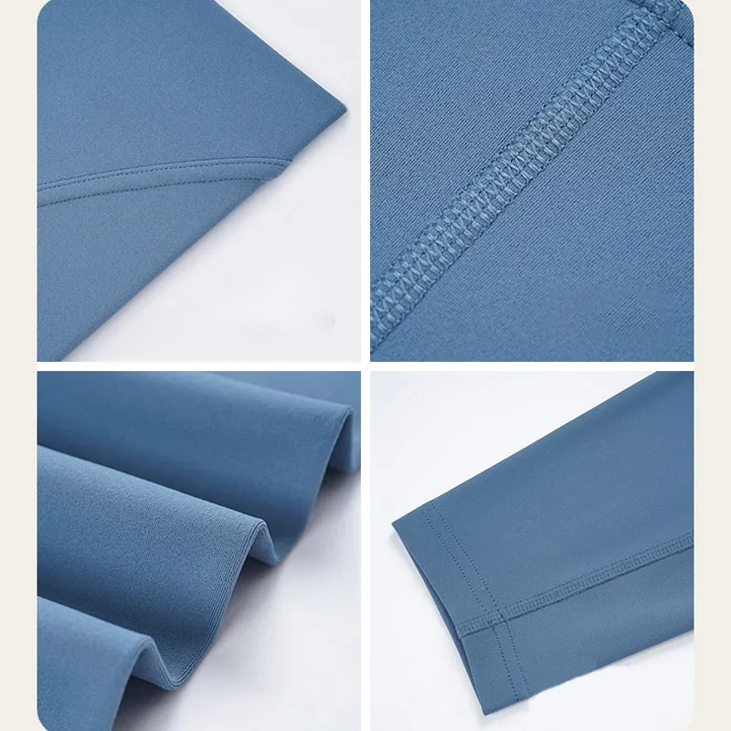 L358 PA66 Pantalones de yoga de tela de hilo de baja fricción Pantalones de chándal ajustados de gran altura para correr Legging