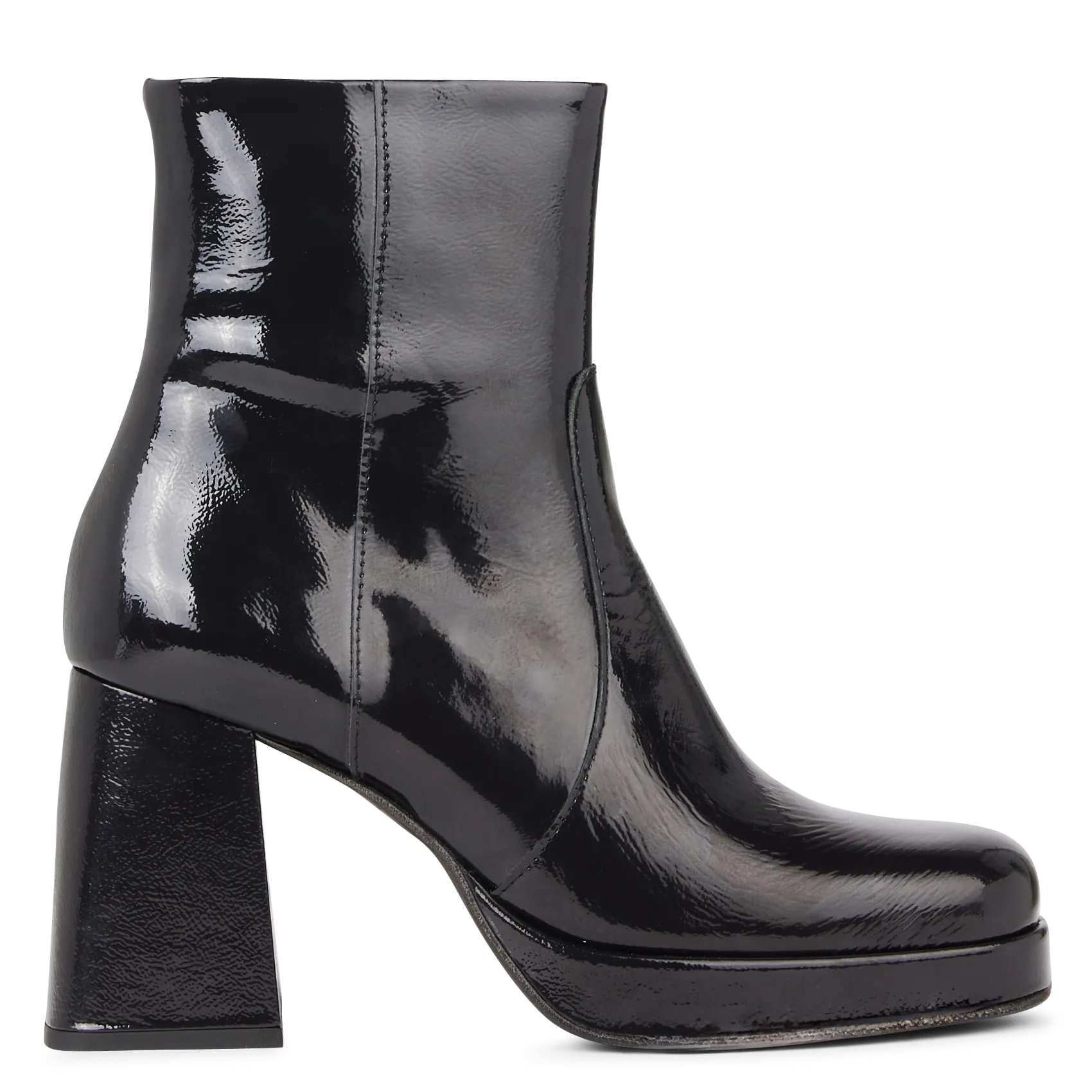 LA FEE MARABOUTEE Botines de cuero brillante en azul
