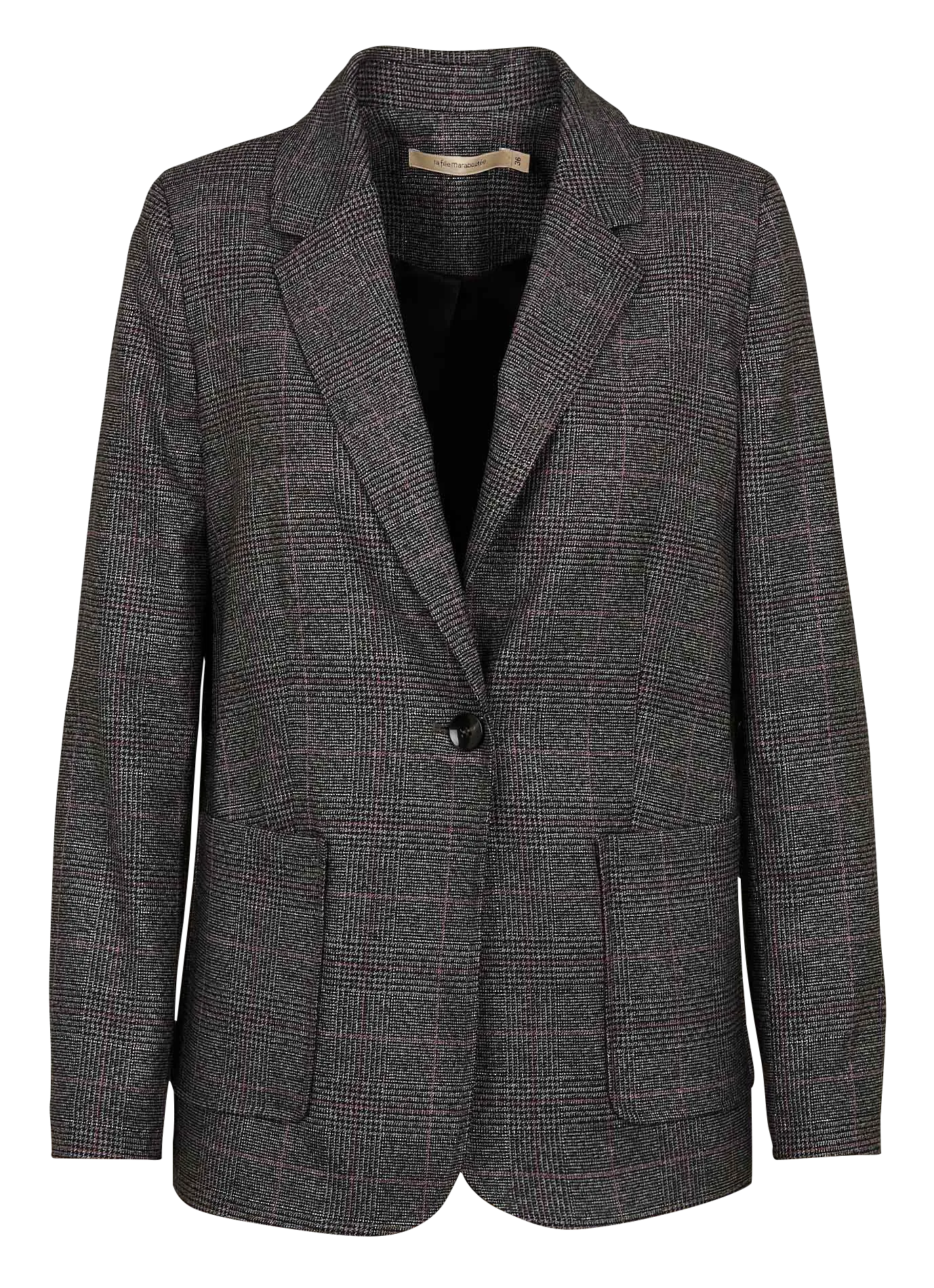 LA FEE MARABOUTEE Chaqueta sastre recta estampada en gris
