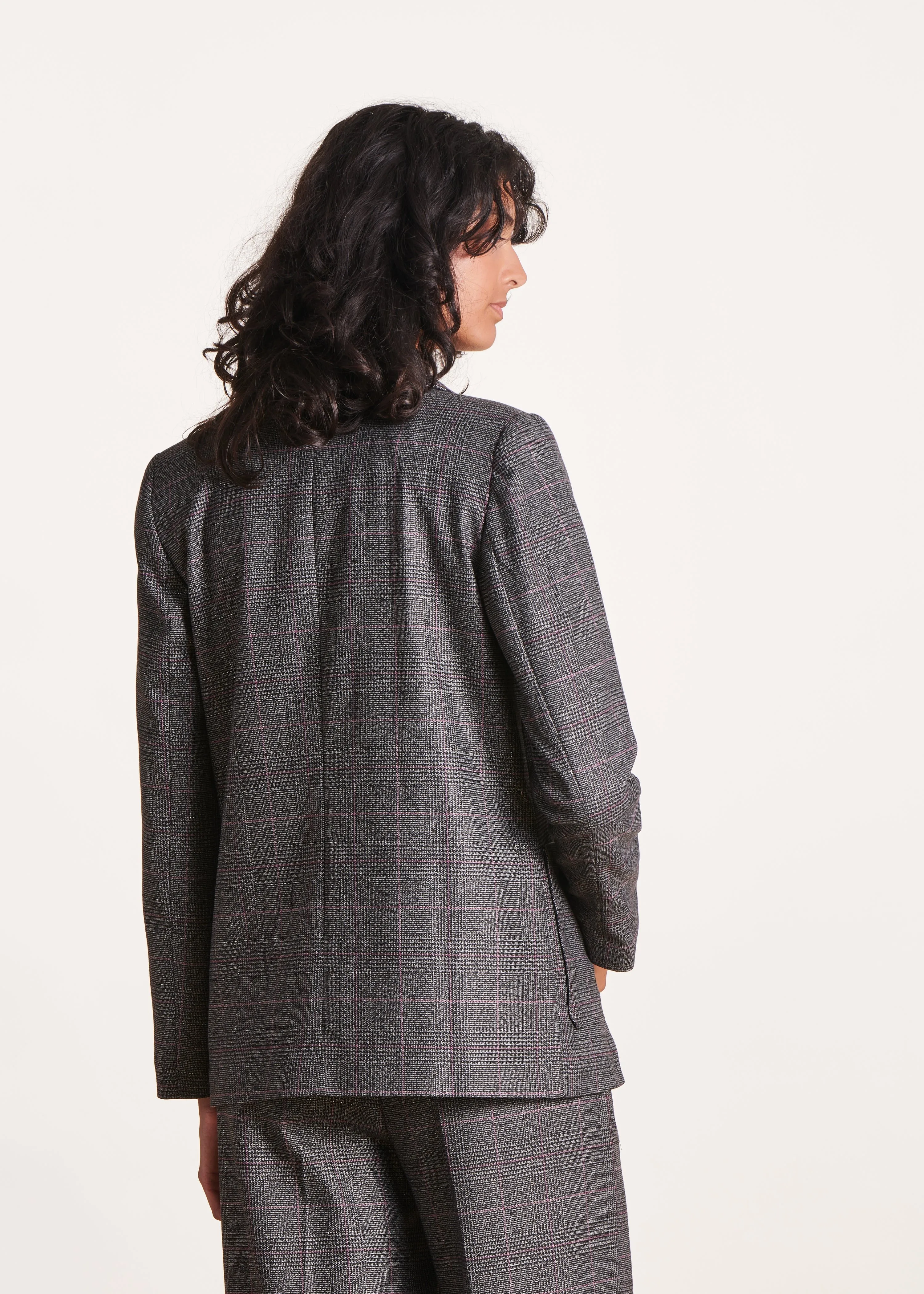 LA FEE MARABOUTEE Chaqueta sastre recta estampada en gris