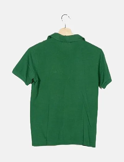 Lacoste Polo verde manga corta