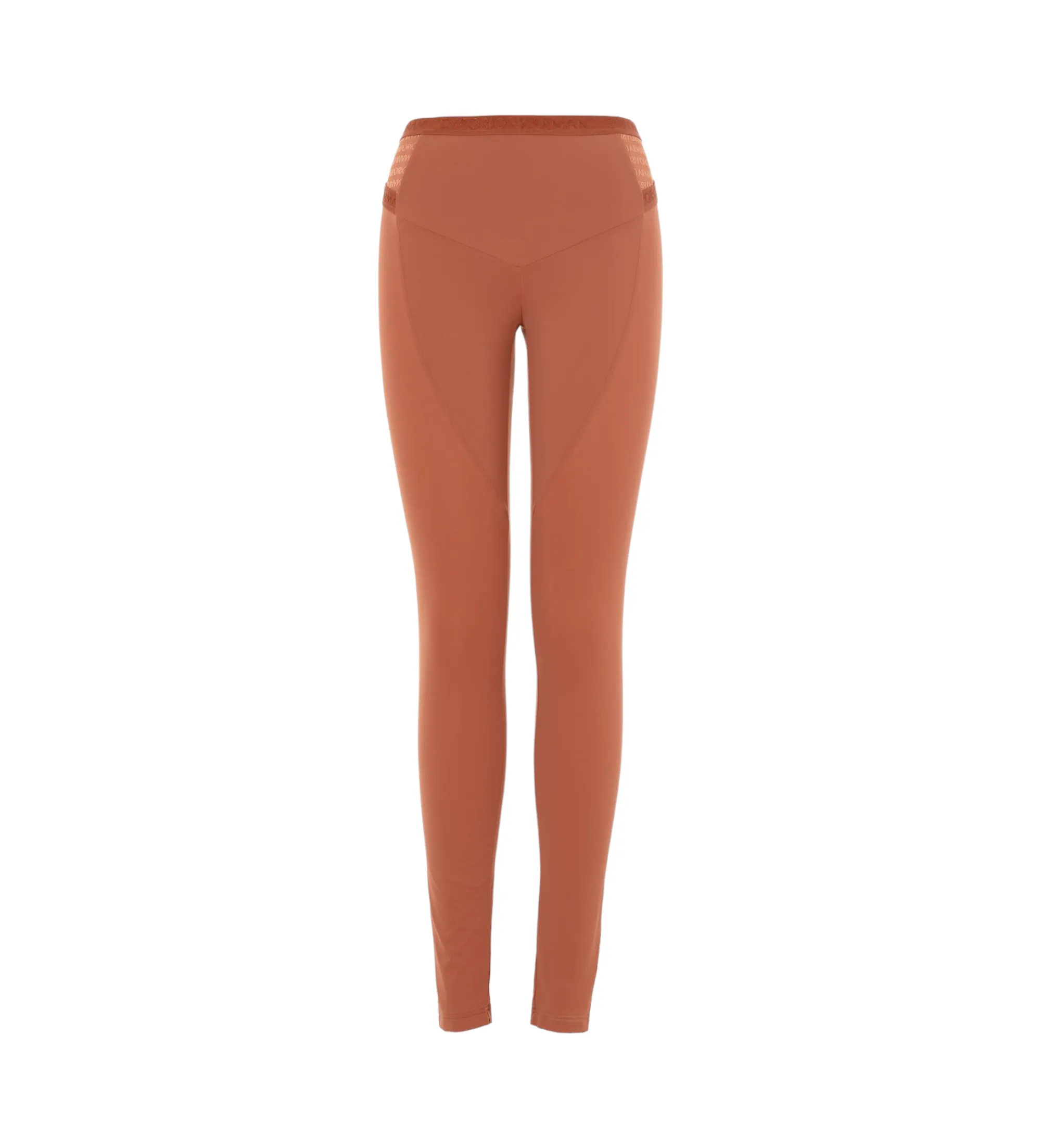 Leggings All Over Logo Mesh marrón